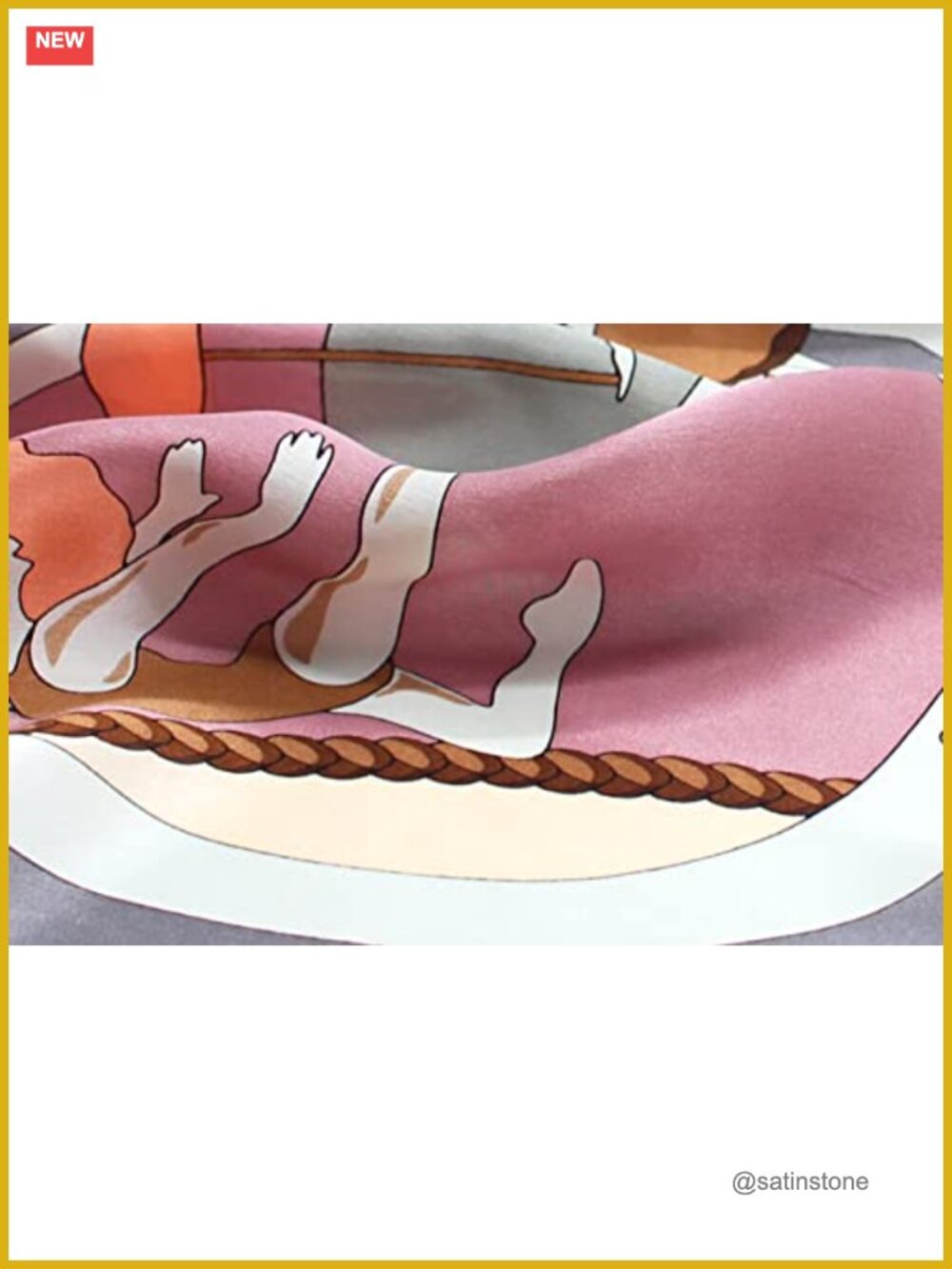 100% Mulberry Silk Square Scarf - Women 35" Hair Wrap, Gift Packed - Picture 3 of 6
